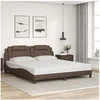 Image de Bedframe met hoofdbord kunstleer bruin 180x200 cm3208112