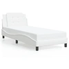 Image de Bedframe met hoofdbord kunstleer wit 90x200 cm3208157