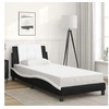 Image de Cadre de Lit sans Matelas Zadar, Lit Rembourré, Lit Simple, Lit Adulte de Chambre à Coucher Intérieur, Noir et Blanc 3208161