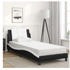 Image de Cadre de Lit sans Matelas Zadar, Lit Rembourré, Lit Simple, Lit Adulte de Chambre à Coucher Intérieur, Noir et Blanc 3208168