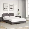 Image de Bedframe met hoofdbord kunstleer grijs 120x200 cm3208173