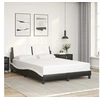 Image de Bedframe met hoofdbord kunstleer zwart en wit 120x200 cm3208175