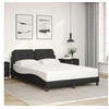 Image de Cadre de Lit sans Matelas Zadar, Lit Rembourré, Lit Double, Lit Adulte de Chambre à Coucher Intérieur, Noir 140x190 3208177