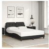 Image de Cadre de Lit sans Matelas Zadar, Lit Rembourré, Lit Double, Lit Adulte de Chambre à Coucher Intérieur, Noir 140x200 3208184