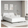 Image de Cadre de Lit sans Matelas Zadar, Lit Rembourré, Lit Double, Lit Adulte de Chambre à Coucher Intérieur, Blanc 140x200 3208185