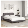 Image de Cadre de Lit sans Matelas Zadar, Lit Rembourré, Lit Double, Lit Adulte de Chambre à Coucher Intérieur, Gris 140x200 3208187