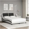 Image de Cadre de Lit sans Matelas Zadar, Lit Rembourré, Lit Double, Lit Adulte de Chambre à Coucher Intérieur, Blanc et Noir 3208190