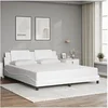Image de Bedframe met hoofdbord kunstleer wit 180x200 cm3208199