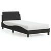 Image de Lit avec matelas noir 80x200 cm velours, meuble de chambre, lit simple, cadre de lit incurvé, sommier, lit en velours 3208293