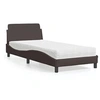 Image de Bed met matras stof donkerbruin 90x200 cm3208327