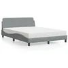 Image de Lit avec matelas gris clair 120x200 cm tissu 3208364