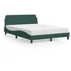 Image de Bed met matras fluweel donkergroen 120x200 cm3208374