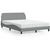 Image de Bed met matras stof lichtgrijs 140x190 cm3208384