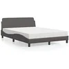 Image de Bed met matras kunstleer grijs 140x190 cm3208400