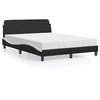 Image de Bed met matras kunstleer zwart en wit 140x190 cm3208402