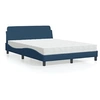 Image de Bed met matras stof blauw 140x200 cm3208410
