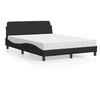 Image de Lit avec matelas noir 140x200 cm velours 3208413