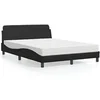 Image de Lit avec matelas noir 140x200 cm similicuir 3208417