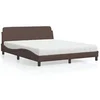 Image de Lit avec matelas marron 160x200 cm similicuir 3208439