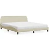 Image de Bed met matras stof cràmekleurig 180x200 cm3208449