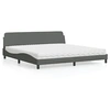 Image de Bed met matras stof donkergrijs 200x200 cm3208465