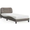 Image de Bed met matras stof taupe 80x200 cm3208496
