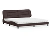 Image de Bed met matras stof donkerbruin 200x200 cm3208558