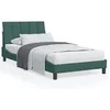 Image de Lit avec matelas vert foncé 100x200 cm velours 3208583
