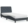 Image de Bed met matras fluweel donkergrijs 80x200 cm3208623