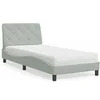 Image de Bed met matras fluweel lichtgrijs 90x190 cm3208628