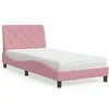 Image de Bed met matras fluweel roze 90x190 cm3208633