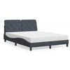 Image de Lit avec Matelas, Lit Rembourré avec Coussin de Tête de Lit, Lit Double, Lit Adulte de Chambre à Coucher Intérieur, 3208647