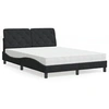 Image de Bed met matras fluweel zwart 120x200 cm3208648