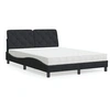 Image de Lit avec Matelas, Lit Rembourré avec Coussin de Tête de Lit, Lit Double, Lit Adulte de Chambre à Coucher Intérieur, 3208654