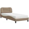 Image de Bed met matras kunstleer cappuccinokleurig 80x200 cm3208686