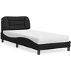 Image de Lit avec matelas noir 90x190 cm similicuir 3208689