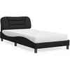 Image de Lit avec matelas noir 100x200 cm similicuir 3208703