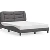 Image de Lit avec matelas gris 120x200 cm similicuir 3208713