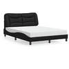 Image de Lit avec matelas noir 140x200 cm similicuir 3208724