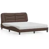 Image de Bed met matras kunstleer bruin 160x200 cm3208733