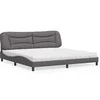 Image de Bed met matras kunstleer grijs 200x200 cm3208748