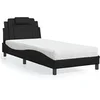 Image de Lit avec Matelas, Lit Rembourré avec Coussin de Tête de Lit, Lit Simple, Lit Adulte, Meuble de Chambre à Coucher 3208754