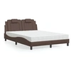 Image de Bed met matras kunstleer bruin 120x200 cm3208784