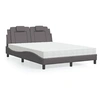 Image de Bed met matras kunstleer grijs 120x200 cm3208785