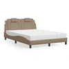 Image de Bed met matras kunstleer cappuccinokleurig 120x200 cm3208786