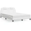 Image de Bed met matras kunstleer wit 140x190 cm3208790