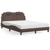 Image de Bed met matras kunstleer bruin 140x190 cm3208791