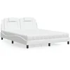Image de Bed met matras kunstleer wit 160x200 cm3208804