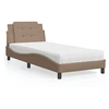 Image de Bed met matras kunstleer cappuccinokleurig 90x200 cm3208842