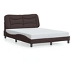 Image de Bedframe met LED zonder matras 140x190 cm stof donkerbruin3213700